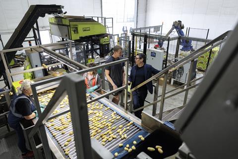 The PM has toured a potato farm and packaging facility